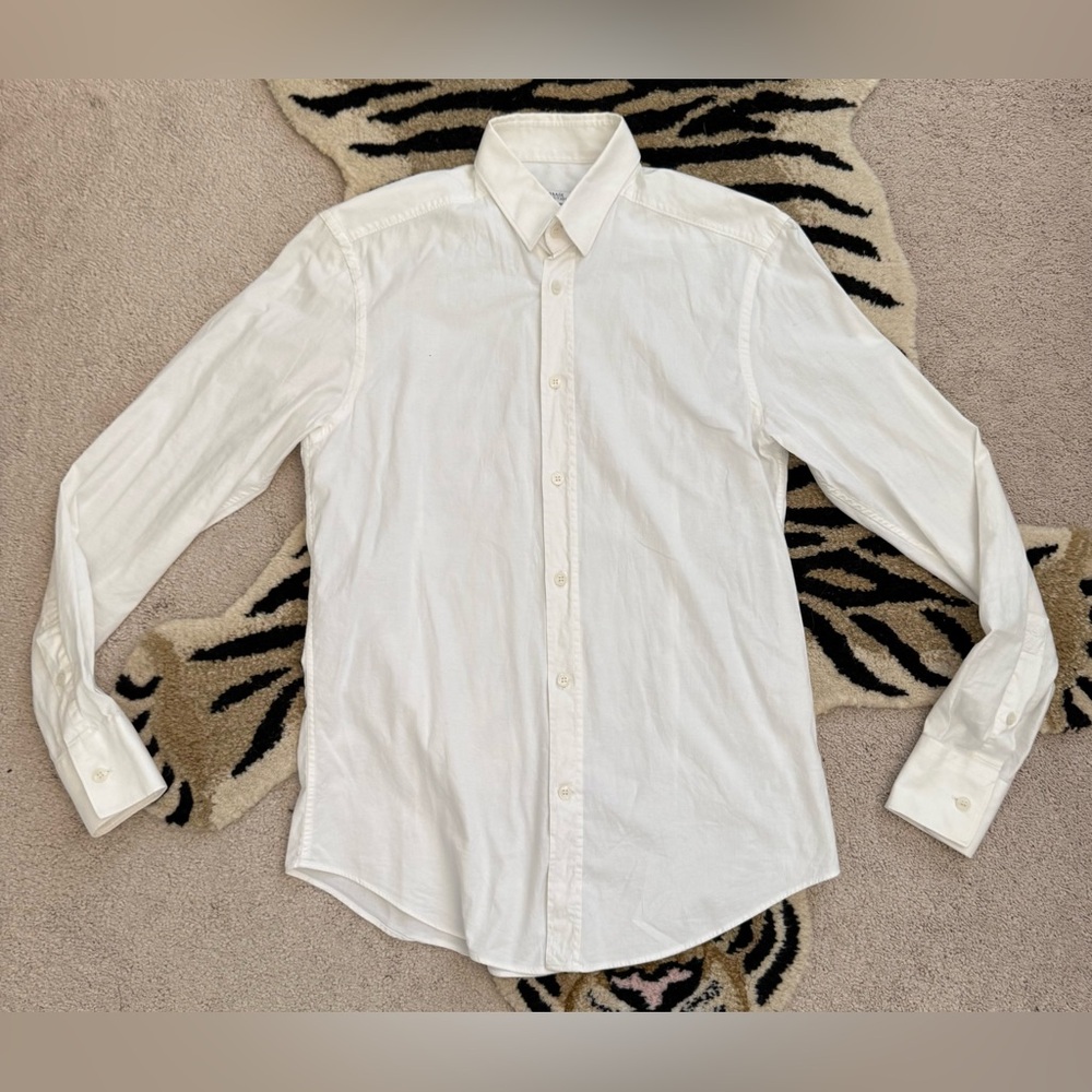 Versace Trend White Button Up Shirt  Neck 15